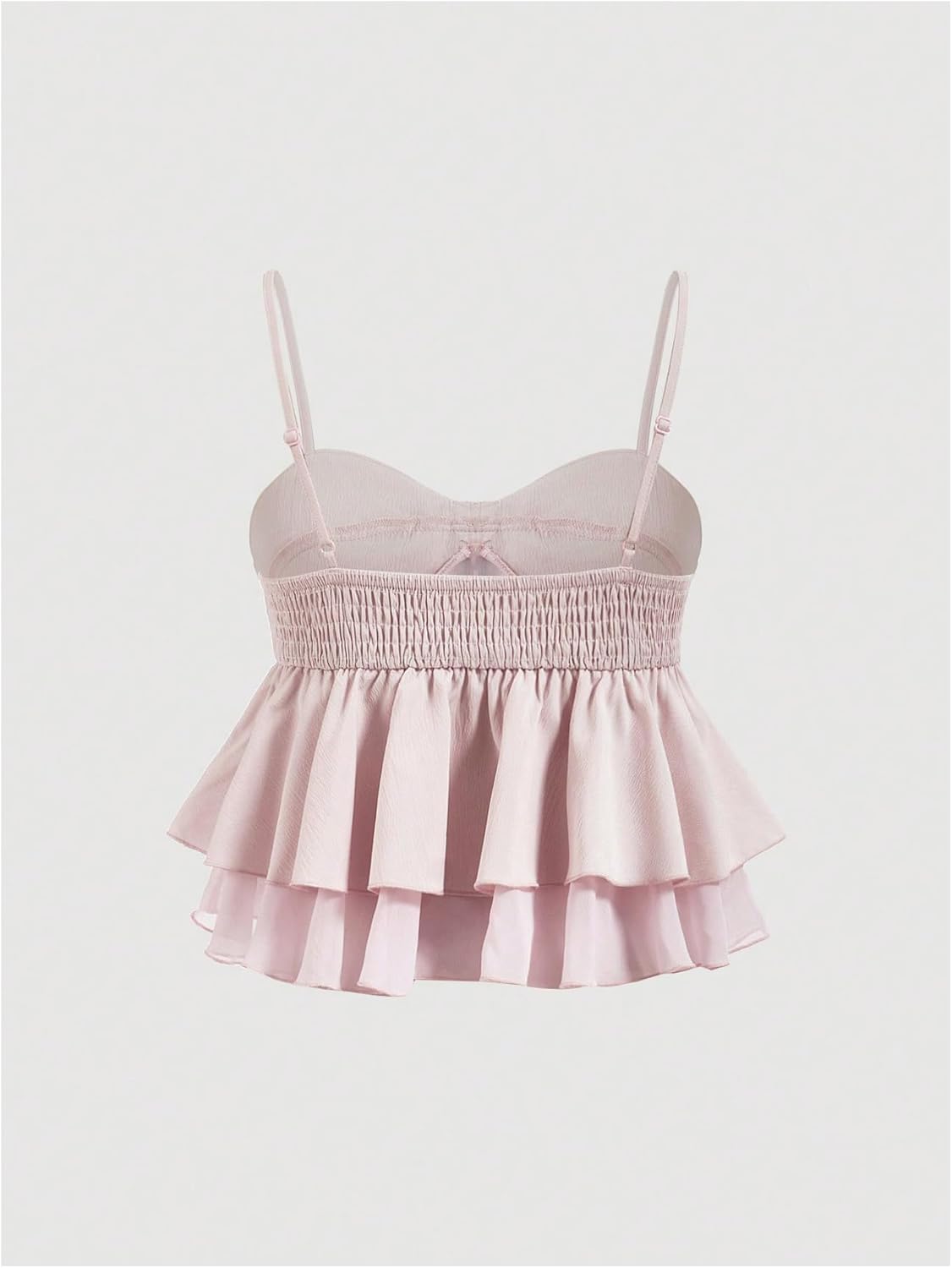 WDIRARA Women's Cute Sleeveless Peplum Top Babydoll Sweetheart Neck Cami Crop Tops Babydoll Going Out Streetwear - Image 2