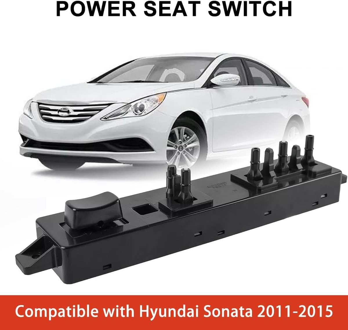 Power Seat Switch Front Seat Left Driver Side Compatible with Hyundai Sonata 2011-2015 2.0L/2.4L Hybrid Replaces 88191-3S100RY 881913S100RY
