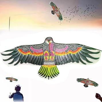 Bald Eagle Kite for Adults and Kids, Large Easy to Fly Bird Kite with String for Beach Park Outdoor Activities, Professional Durable Kites for Beginners Family Fun Black2