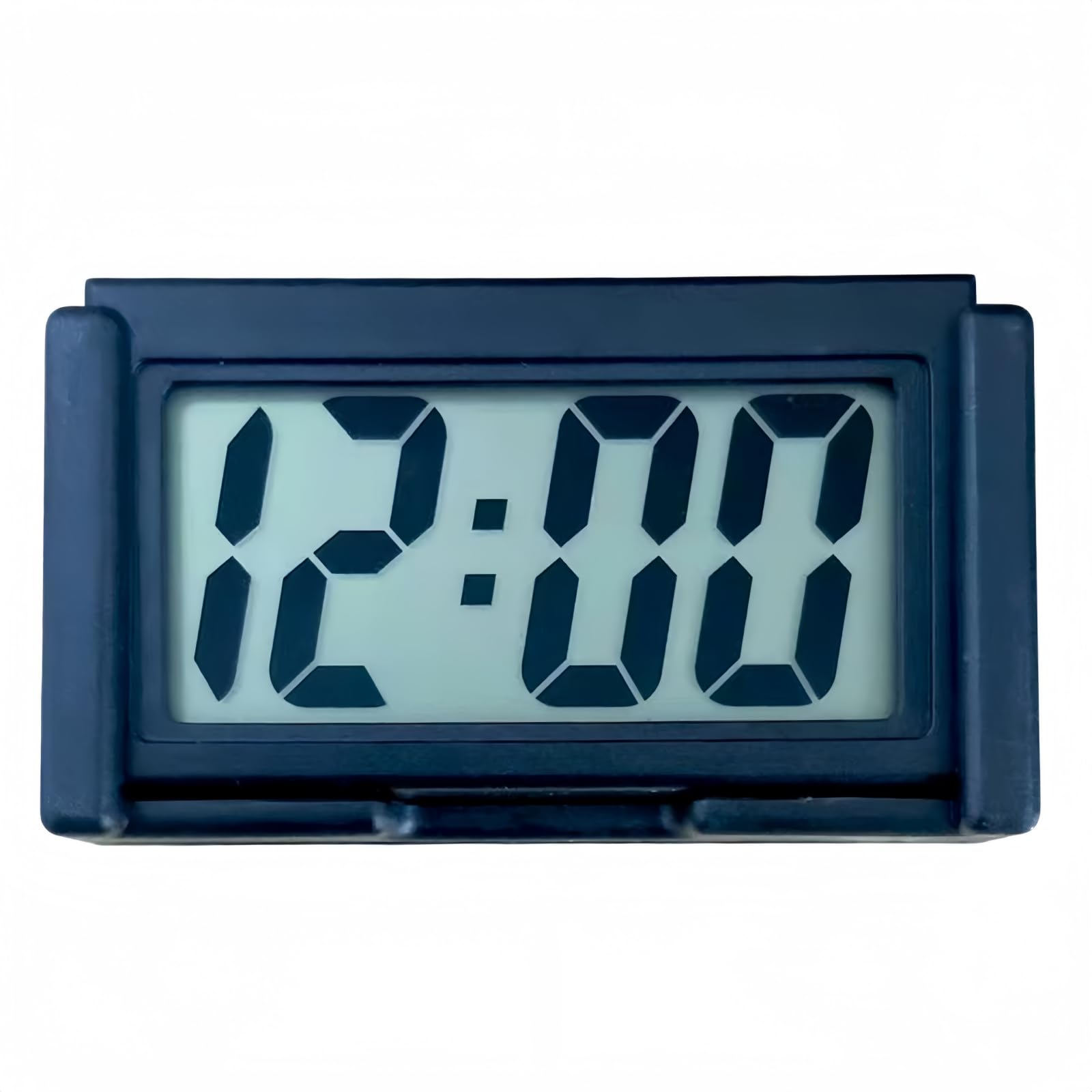 Car Dashboard Digital Clock - with Jumbo LCD Time &amp; Day Display - Mini Automotive Stick On Watch for Car Truck Dashboard &amp; Air Vent (Black)