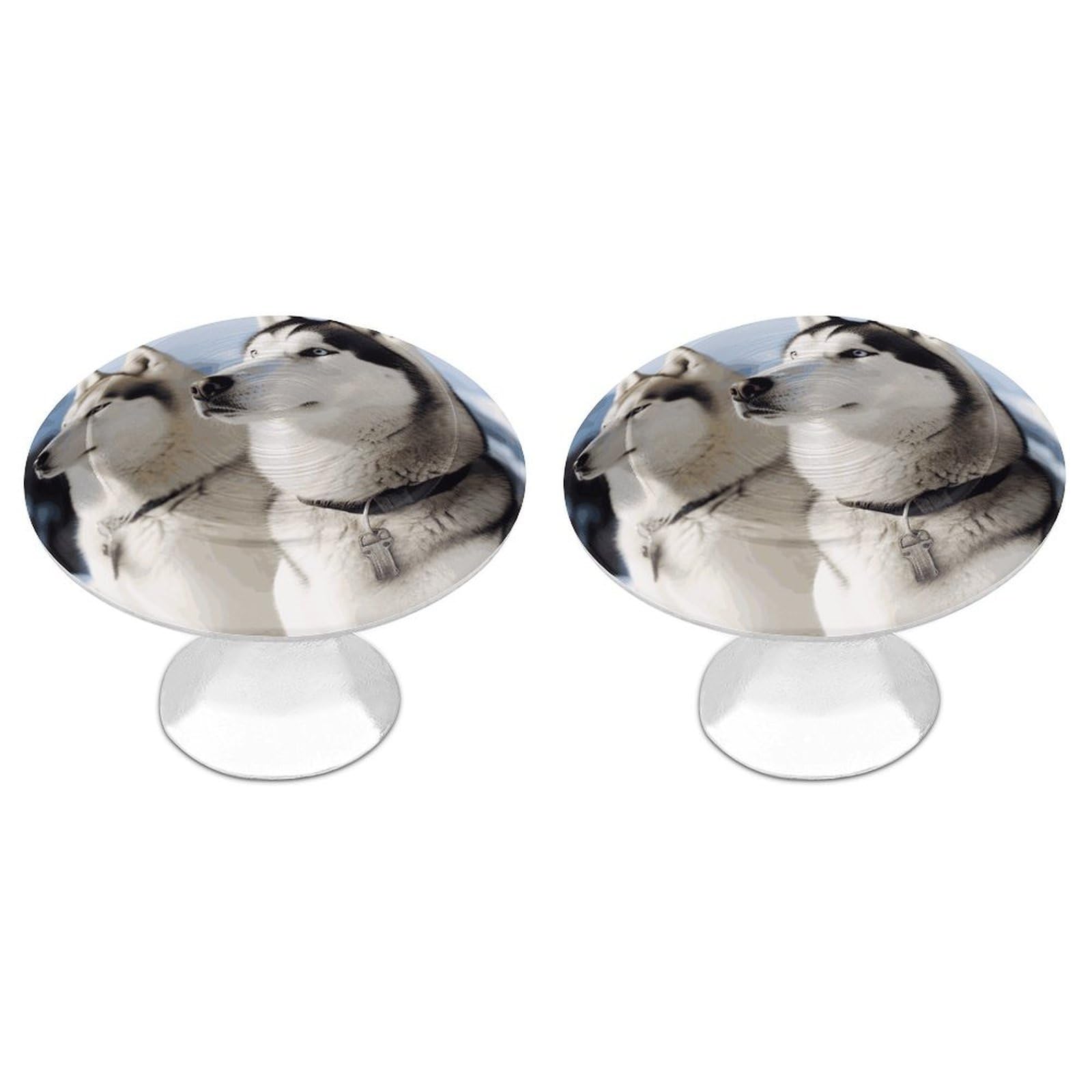 Btcowzrv Style Husky Dogs 2 Pack Cabinet Knobs Drawer Pulls
