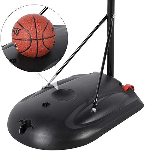 Miniatura 8 de Topeakmart Aros y porterías de baloncesto portátiles de 7 a 9 pies con sistema de aro de baloncesto extraíble para jóvenes, para exteriores, juego