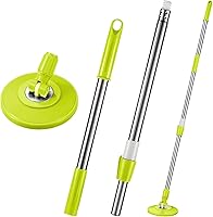 Vista 11 de Mango de repuesto para trapeador giratorio de 360 grados, mango telescópico giratorio de repuesto para cabeza, accesorios de limpieza doméstica