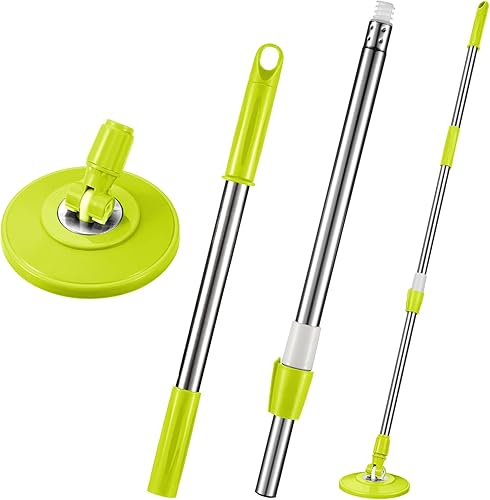 Mango de repuesto para trapeador giratorio de 360 grados, mango telescópico giratorio de repuesto para cabeza, accesorios de limpieza doméstica para