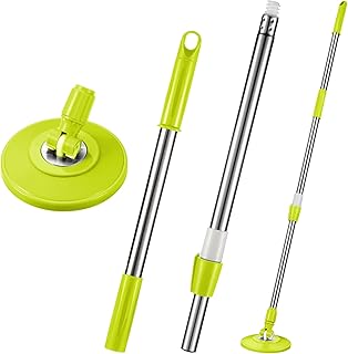 Spin Mop Replacement Handle 360 Degree Spin Mop Pole Handle Replacement Rotating Telescopic Mop Handle Stick for Mop and Head Replacement Spinning Household Cleaning Accessories for Home (Green)