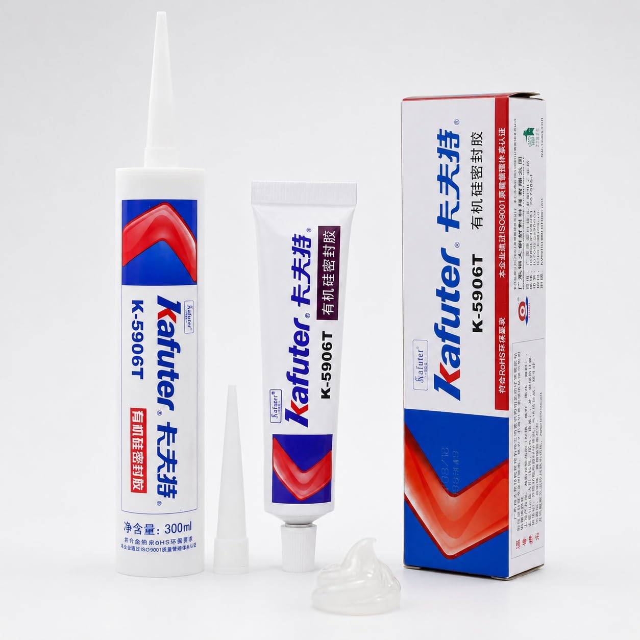 VIDOO Kafuter K-5906T Żel do Powłok Ochronnych Odporny na UV, Polimer Uszczelniający Zaciski o Niskim Skurczu dla Warsztatów Montażowych - 300ml