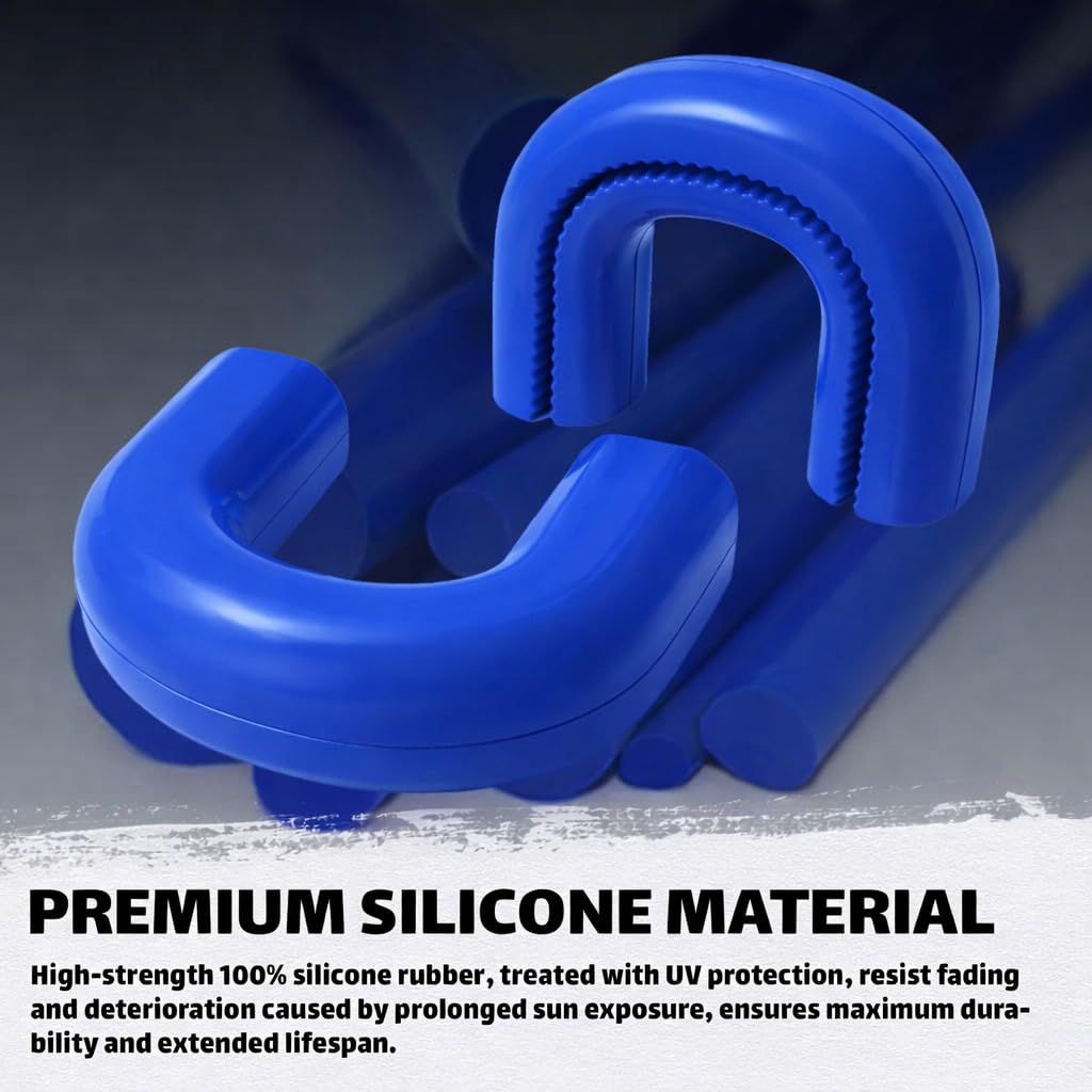 Coperture per gancio di traino compatibili con Chevy Silverado 2500/3500 HD 2020-2026, gomma siliconica, rosso e bianco, design di aggiornamento (blu)