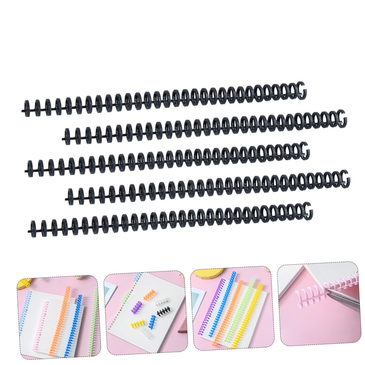 Uonlytech 3 Set Dorsi Di Rilegatura A Spirale In Plastica Dorsi Di Rilegatura Ad Anelli A Spirale Rilegature A Pettine Spirali Dorsi A Spirale Per Rilegatura A Spirale 10 pezzi*3
