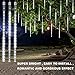 OMGAI LED Meteor Shower Rain Lights - Waterproof Drop Icicle Snow Falling Raindrop 30cm 8 Tubes Cascading Lights for Wedding Xmas Home Décor, Cool White