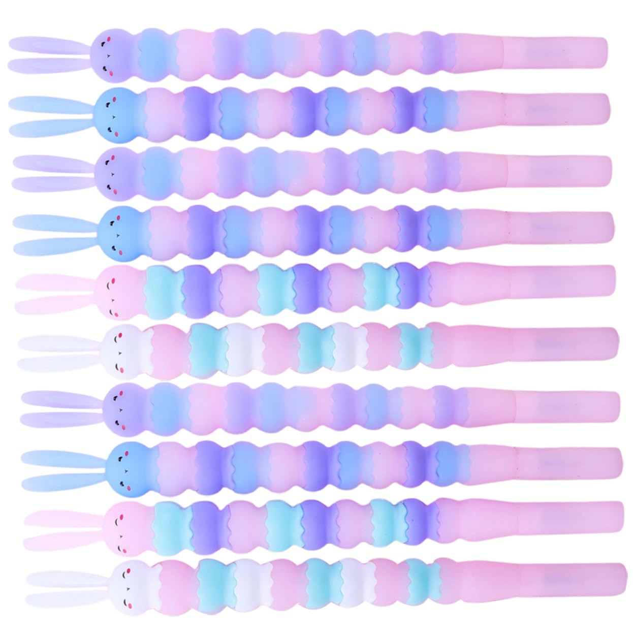 Angoily 10 Pezzi Penne Gel Portatili Coniglio Penne Colorate per Scrittura per Ufficio e Scuola Materiale Scrittura e Resistente