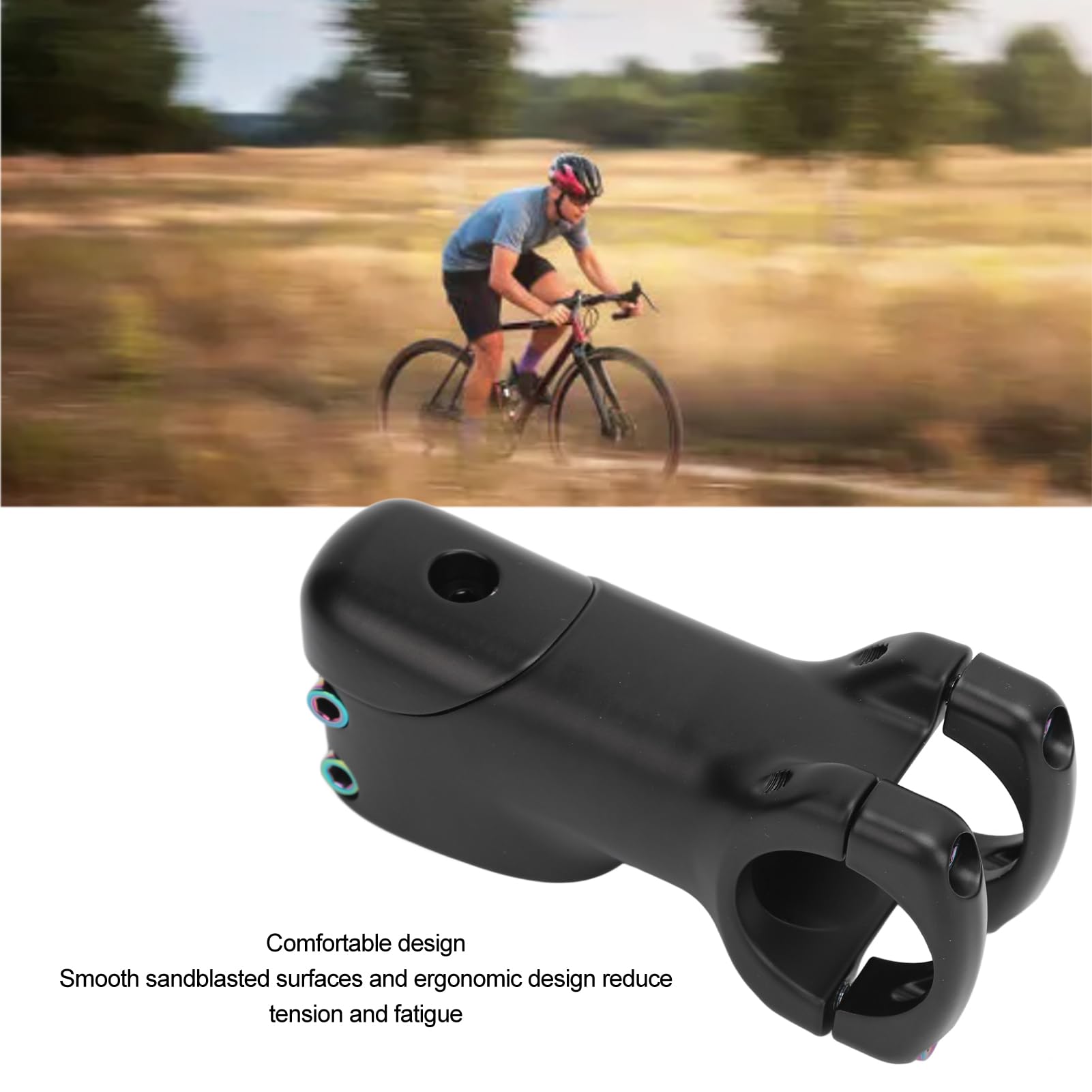 Wspornik Roweru Szosowego i Górskiego, Przedłużenie Wspornika Kierownicy 31,8 Mm, Stop Aluminium, Odpowiedni do Przedniego Widelca o średnicy 28,6 Mm