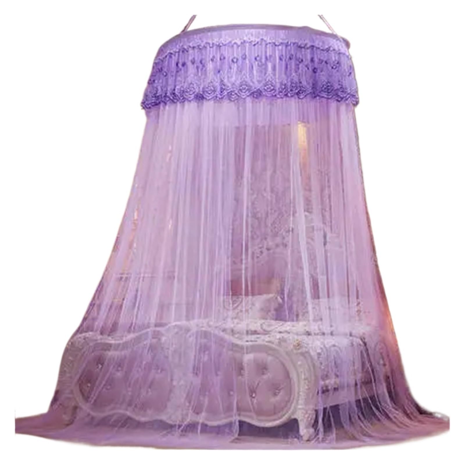 Moustiquaire de lit ronde pour lit double de 1,8m de large en coloris 13