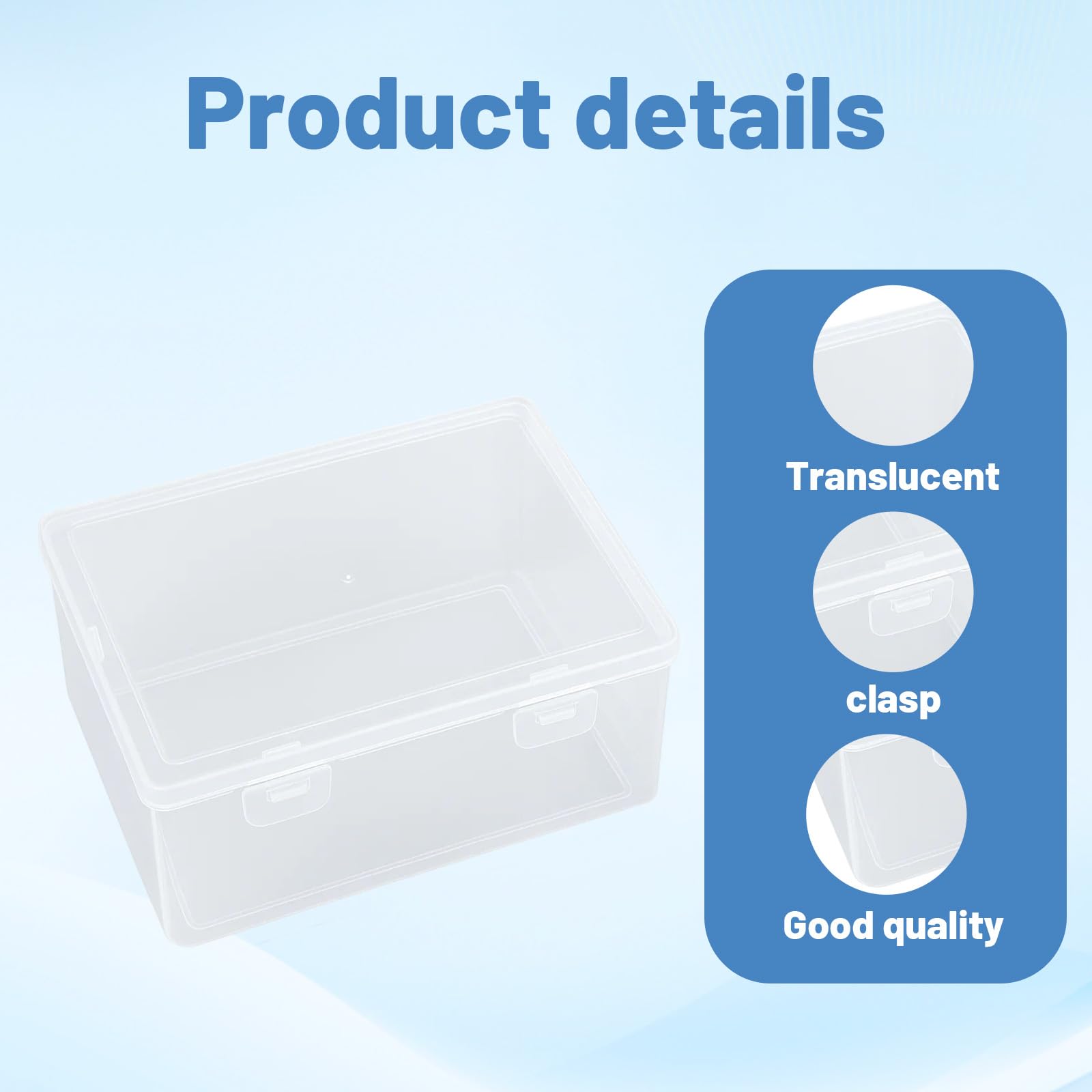 EujRcf 2 Pcs Playing Cards Case, Clear High Capacity Playing Card Box Storage 13.8x10.3x5.9cm - Image 3