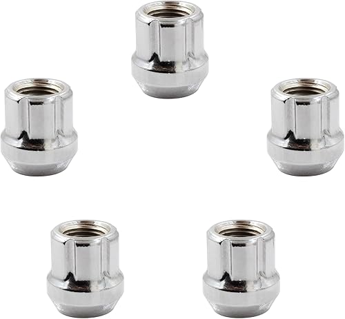 Miniatura 4 de Wheel Accessories Parts 20 tuercas hexagonales de 916"-18 roscas de extremo abierto de 0.984 in, 1.00 pulgadas de largo, cromadas, 6 ranuras, para