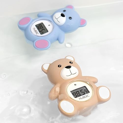 Miniatura 6 de HubiBaby - Termómetro de baño para bebés y temperatura digital de la habitación, productos de seguridad para el baño 2 en 1 con advertencia de