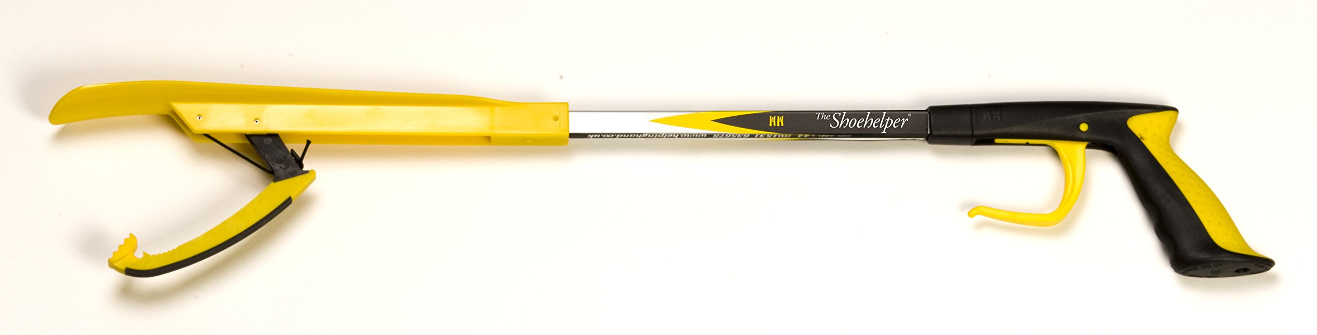 Helping Hand Company 32”/81cm Easy Shoe Helper Tool. Long Handled Shoe Horn Combined with Reacher Grabber Stick. Dressing Aids for Elderly, Disabled, Pregnant, Limited Movement