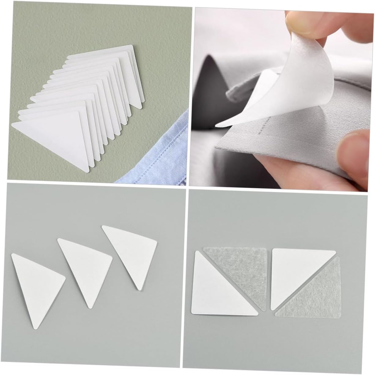 120pcs Disposable Collar Stays for Men's Dress Shirts Triangle Collar Support Stickers Non-Wrinkle Edges Don't Roll for Formal Wear