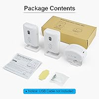 Vista 9 de GREENCYCLE Timbre con sensor de puerta, alarma con detector de movimiento, timbres de puerta comerciales para entrada de negocios, alerta