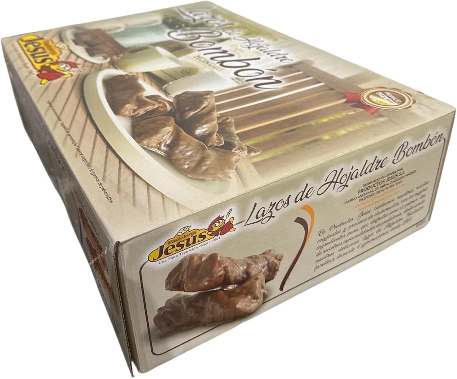 Lazos de Hojaldre con Chocolate y Miel, Cobertura al Cacao 24% – Pack 50 Uds (2,5 kg) – Sin Conservantes ni Colorantes – Bollería para Desayuno y Merienda