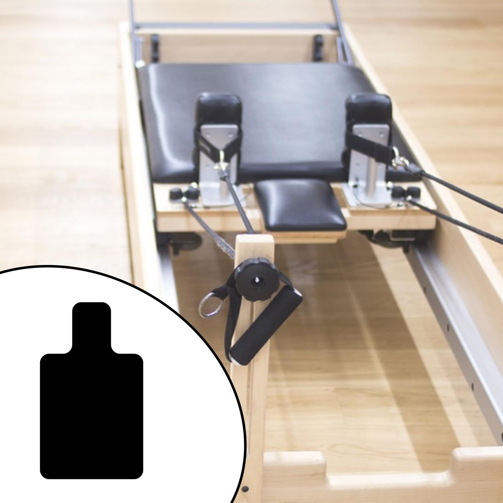 Tappetino per Pilates Reformer, Asciugamano per Pilates, Tappetino per Meditazione, Antiscivolo, in PU Assorbente, Adatto per Pilates, Nero