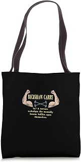 Rickshaw Carry Definition Workout Funny Gym Humor Tote Bag