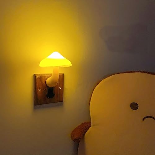 Miniatura 10 de Lámpara de noche LED enchufable, para adultos, niños, bebés y niños, lámpara de pared con forma de hongo, lámpara decorativa es adecuada para cada