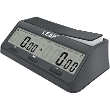 LEAP Chess Clock Upgraded Digital Clock Timer for Chess Board Games Grey