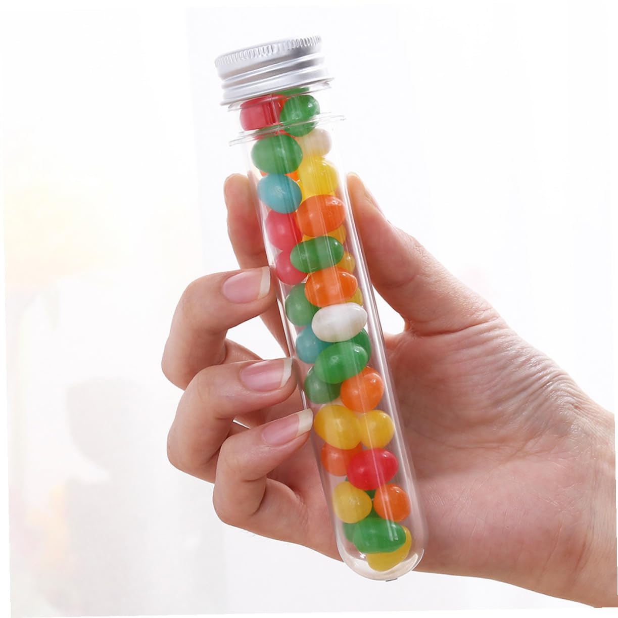Alipis 50piezas Frascos Transparentes de Tubo de Ensayo para Almacenamiento de Dulces y Baño para Experimentos de Laboratorio