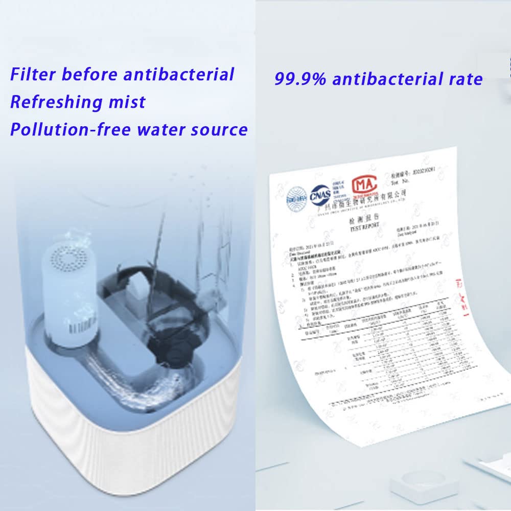 Humidificador de aire ultrasónico para el hogar, gran capacidad de 8 litros, llenado superior, funcionamiento silencioso, control inteligente de humedad, ajuste de niebla de 4 niveles, hasta 300 ml/h