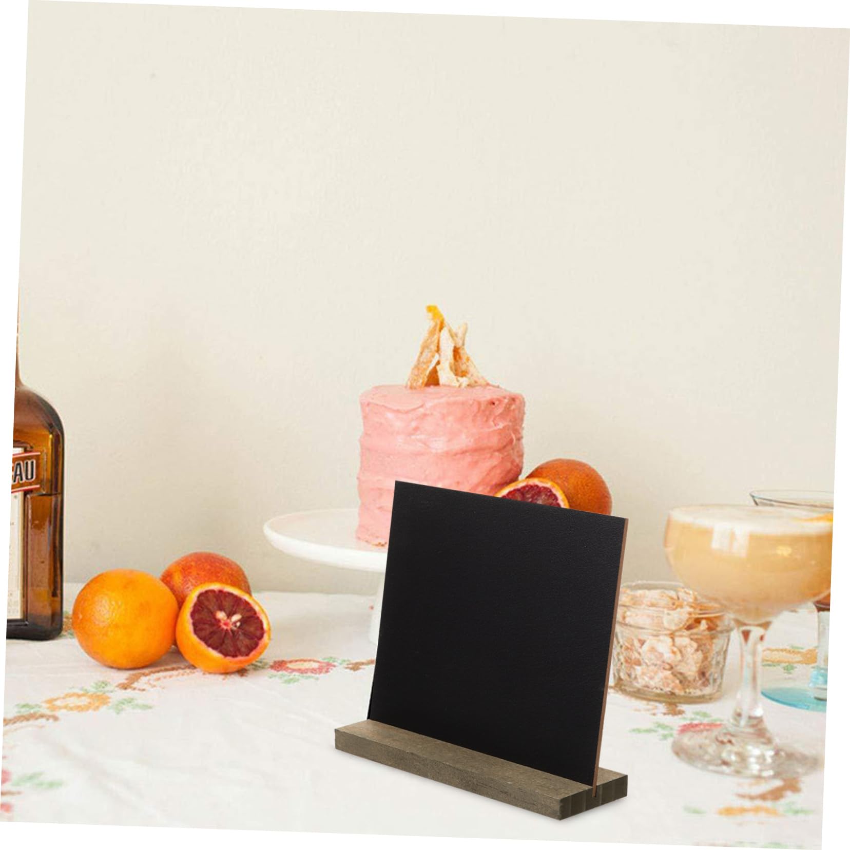SHINEOFI Lot de 10 Mini Tableaux Noirs Créatifs en Panneau Décoratif en Bois Dense pour Bar et Église, Tableau Mémo Double Face pour Messages et Décor