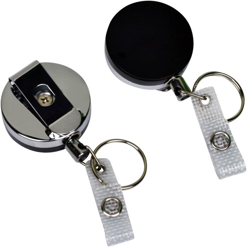 2Pack Heavy Duty Retractable Badge Holder with Metal