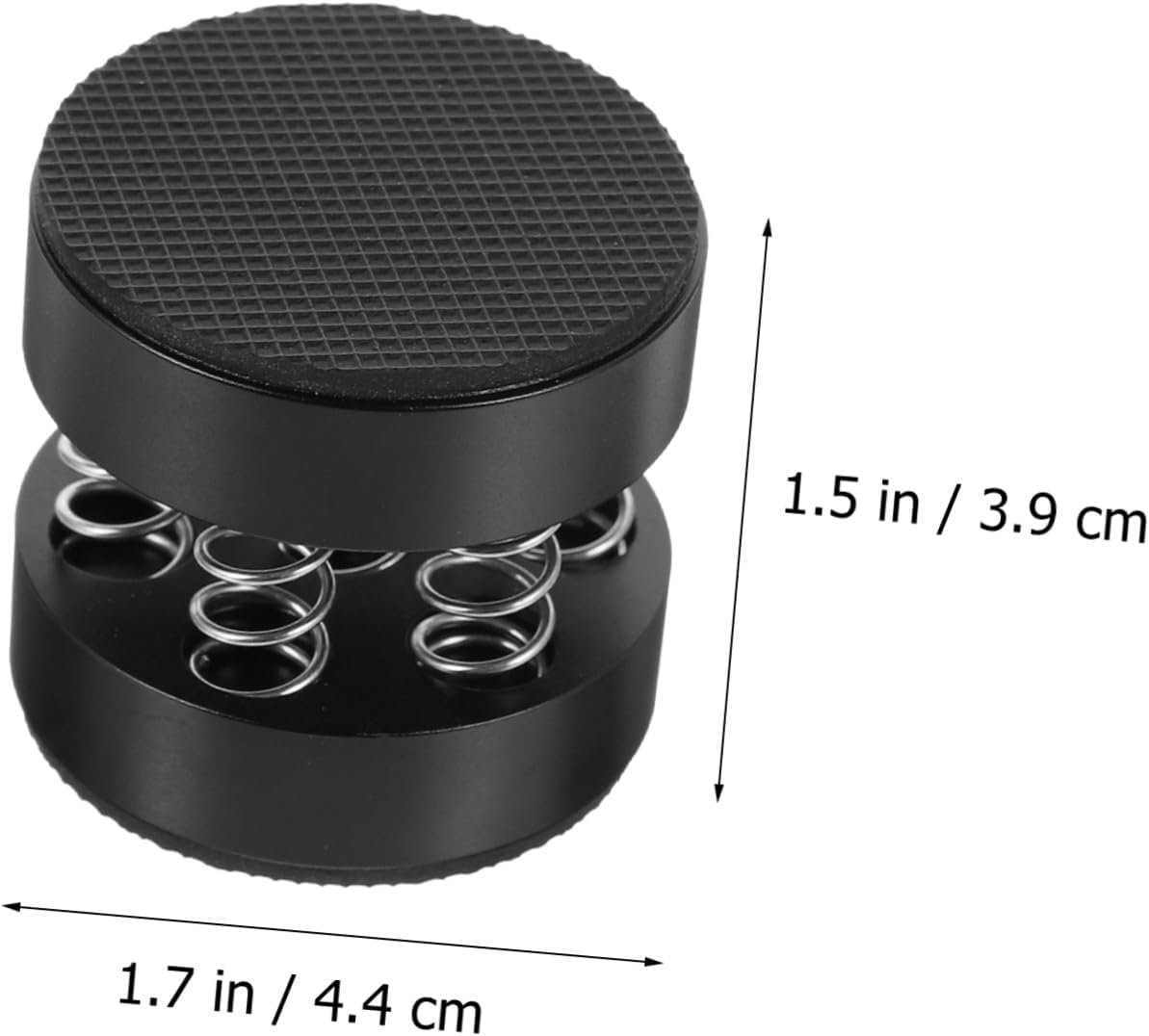 4pcs Shockproof Audio Spring Pads Non-Slip Speaker Feet for Enhanced Stability and Vibration Dampening for Home Theater and Studio Use Stylish Black Aluminum Design