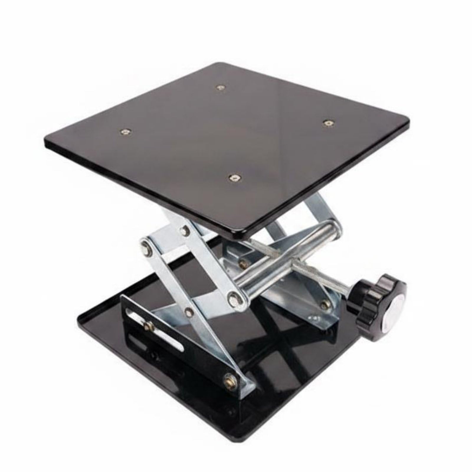 Lab Liftplattform Labor Hebebühne Labor Hebetisch Labor Stativ Edelstahl 200x200mm Fein Dosierbares Handrad Höhe 7cm Bis 25cm für Analyse Ausbildung Forschung