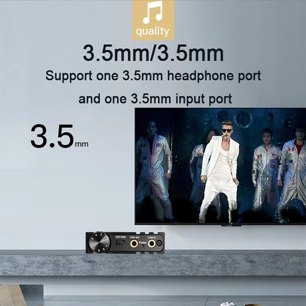 Bamberg Amplificatore per Cuffie HiFi Bluetooth Amplificatore per Cuffie Amplificatori per Cuffie Portatili con Uscita Audio Stereo HiFi da 3,5 mm
