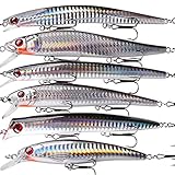 Blinker Angeln Kunstköder Angelköder Wobbler Zander Barsch Köder Set Popper Crankbait mit Drillingshaken für Hecht Bass Lachs Salzwasser Süßwasser…