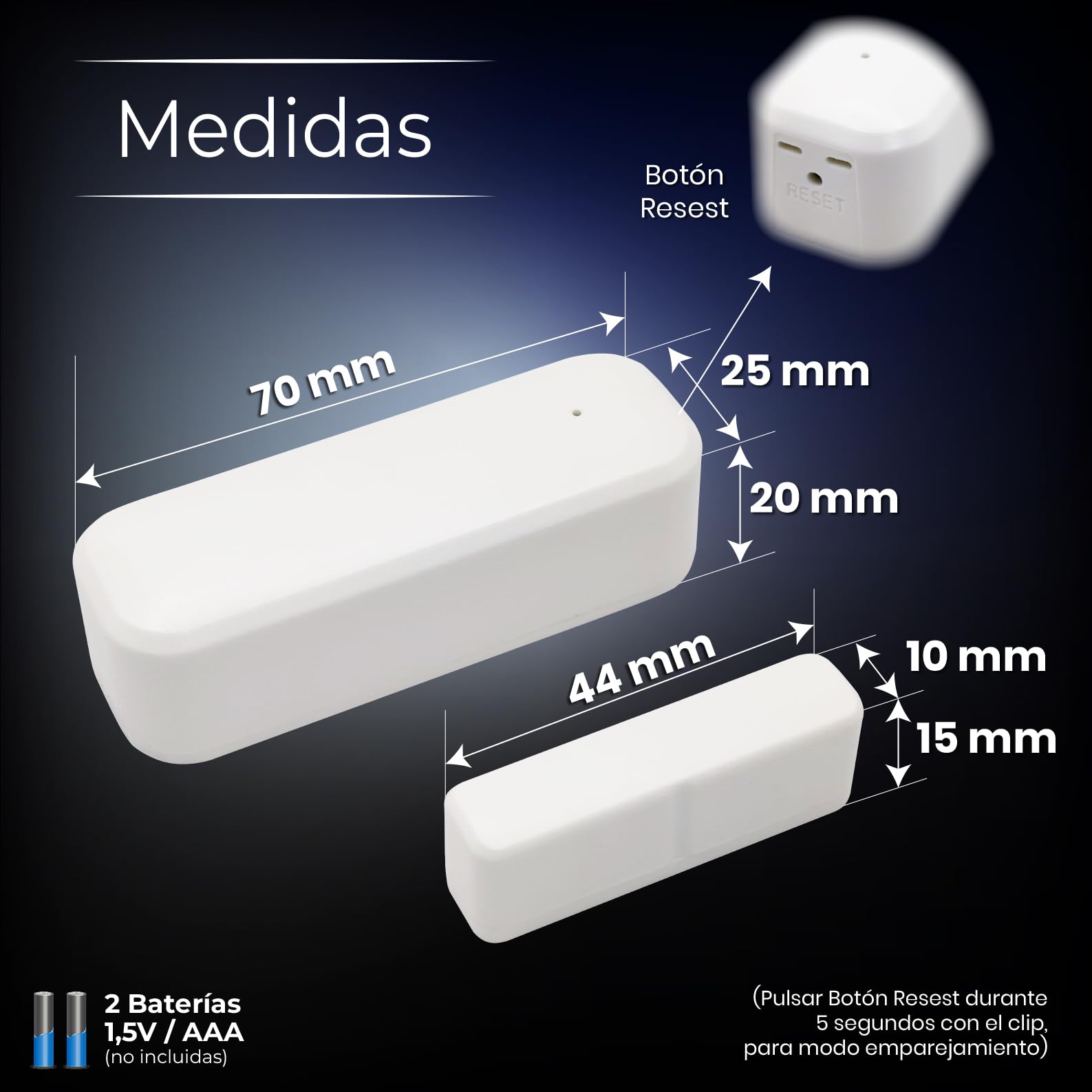 LED ATOMANT 4X Capteur Ouverture Porte et Fenêtre WiFi avec Alerte Mobile