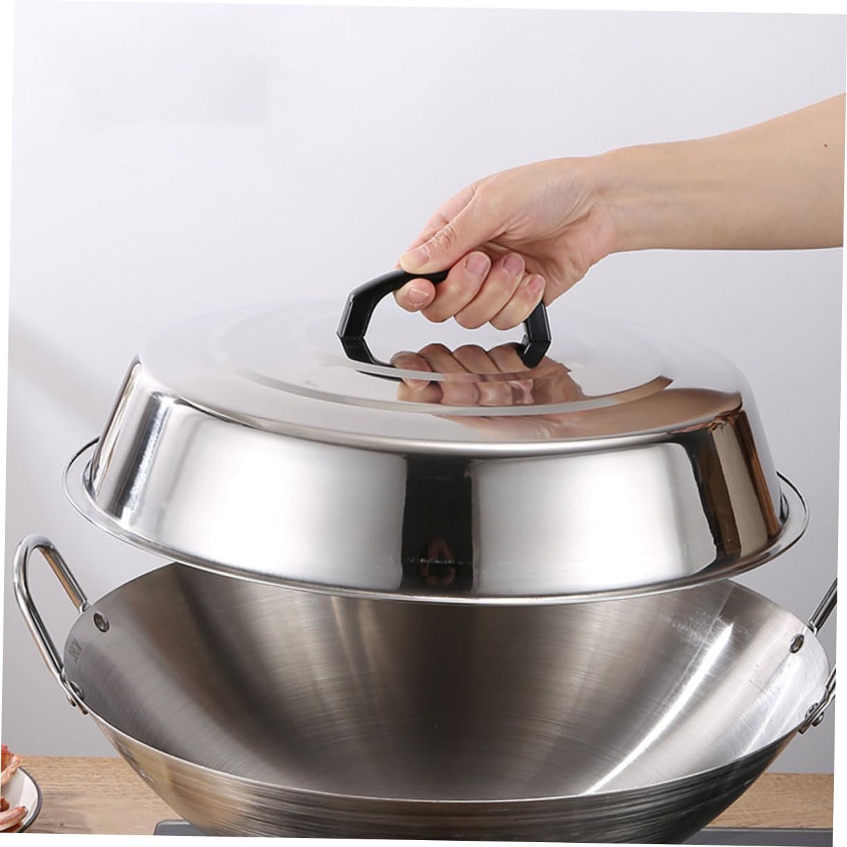 Toddmomy Steak Cover Fresh Keeping Dome Lid for Outdoor Bbq Kitchen Use Durable Food Cover for Grilling Serving Dishes Creative Design for Home Parties