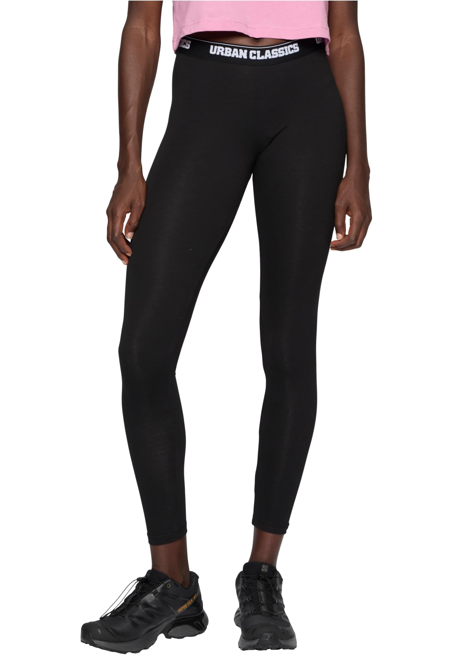 Urban Classics Women's Ladies Logo Leggings, Black, Xx-Large