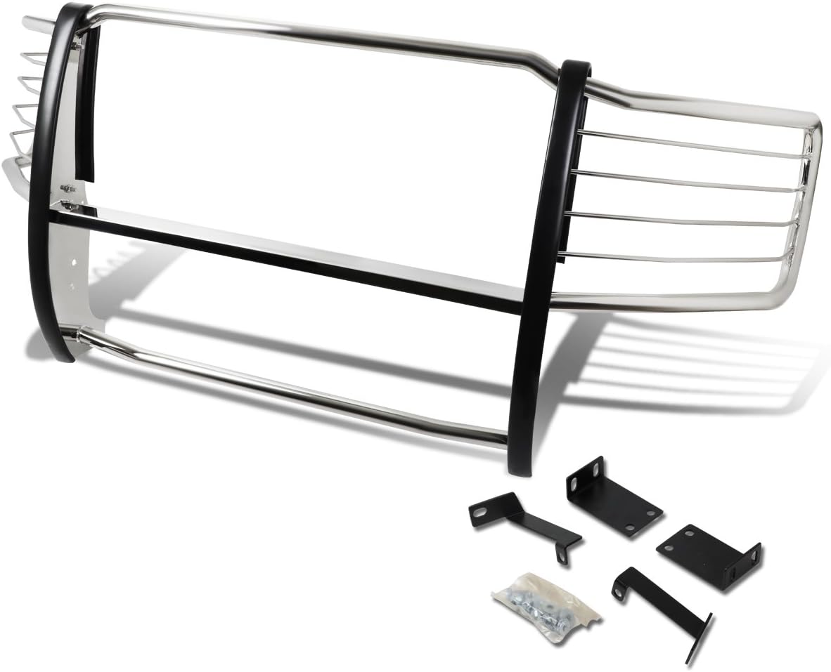 Auto Dynasty Compatible with Ford F250 / F350 / F450 / F550 Superduty Front Bumper Protector Brush Grille Guard (Chrome)