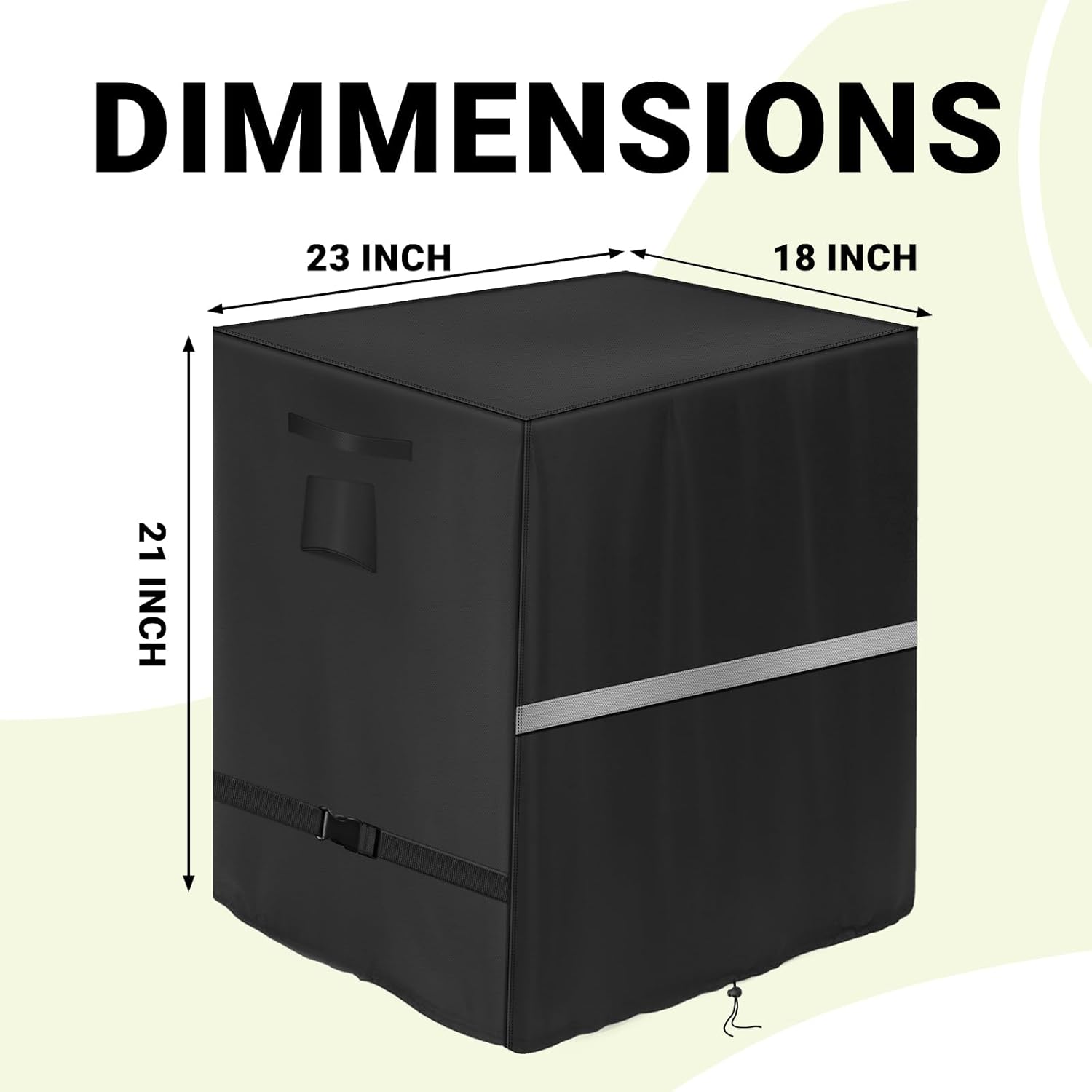Deck Box Cover Heavy Duty Waterproof Deck Box with Handle, Outdoor Large Storag Cover Patio Rectangular Bench Covers (23 x 18 x 21inch)