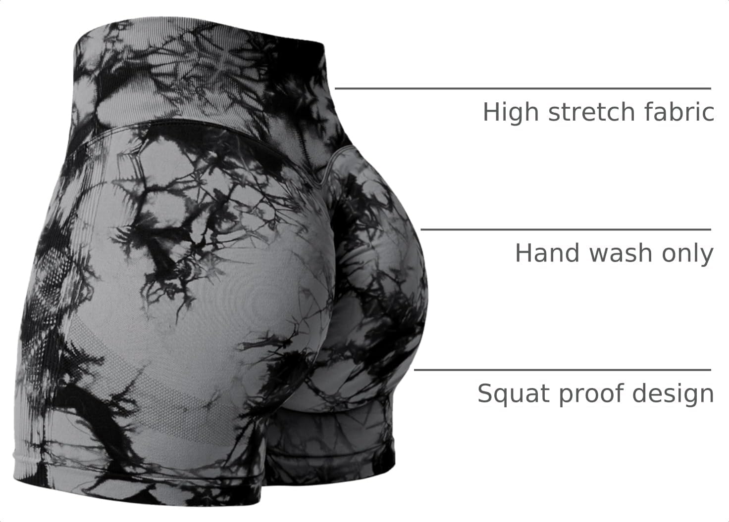 YEOREO Boost Professional Women Workout Shorts 3.6" Scrunch Biker Shorts image 4