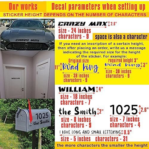 Nikdecals Custom Stickers Vinyl Decals - Your Custom Text - Design Your Exclusive Decal For Laptop Car, Wall, Window, Plank, Boat, Truck - Many Sizes And Colors - #TOP2