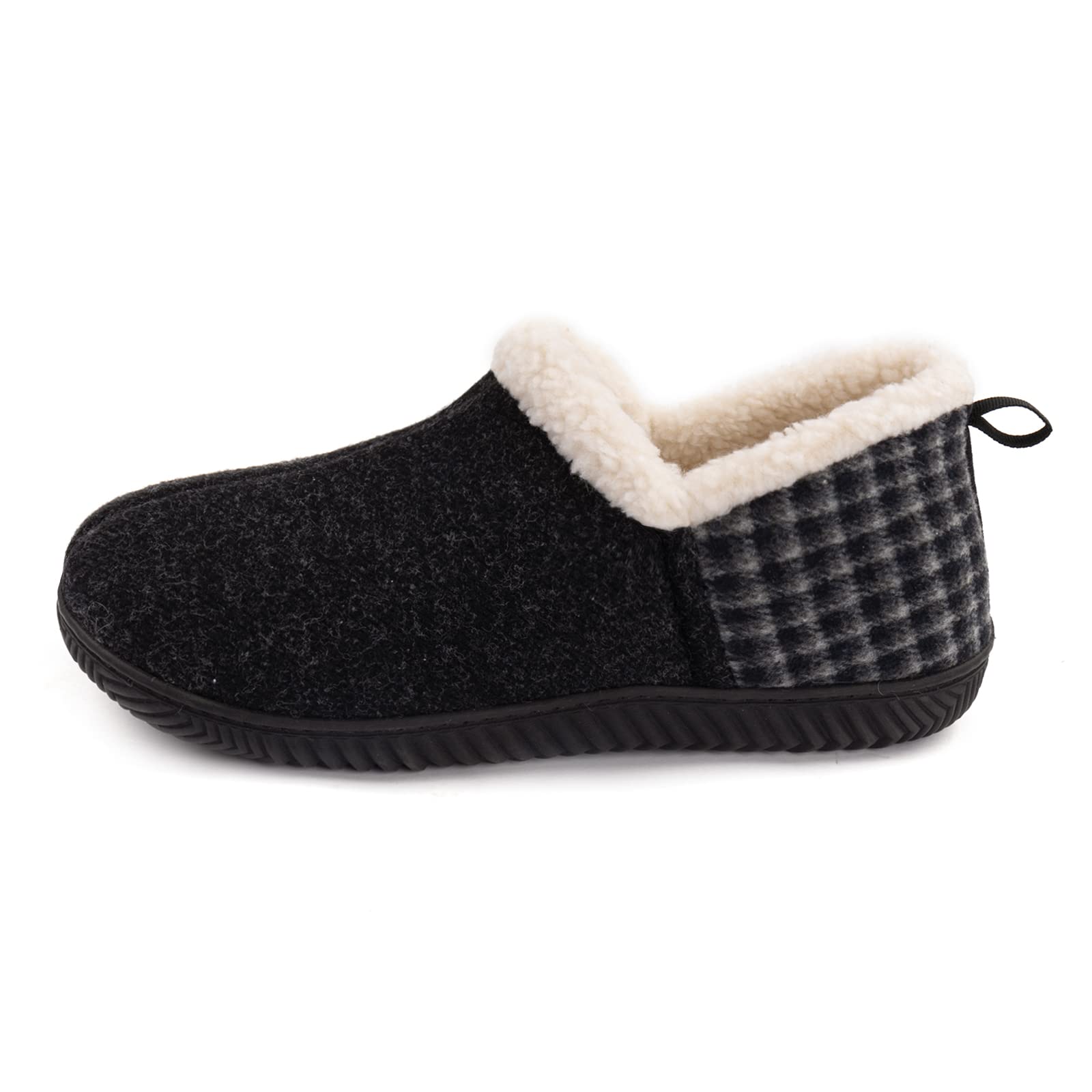 ULTRAIDEAS Pantuflas acogedoras de espuma viscoelástica para mujer con forro polar cálido, mezcla de algodón similar a la lana, suela de goma antideslizante para interiores y exteriores