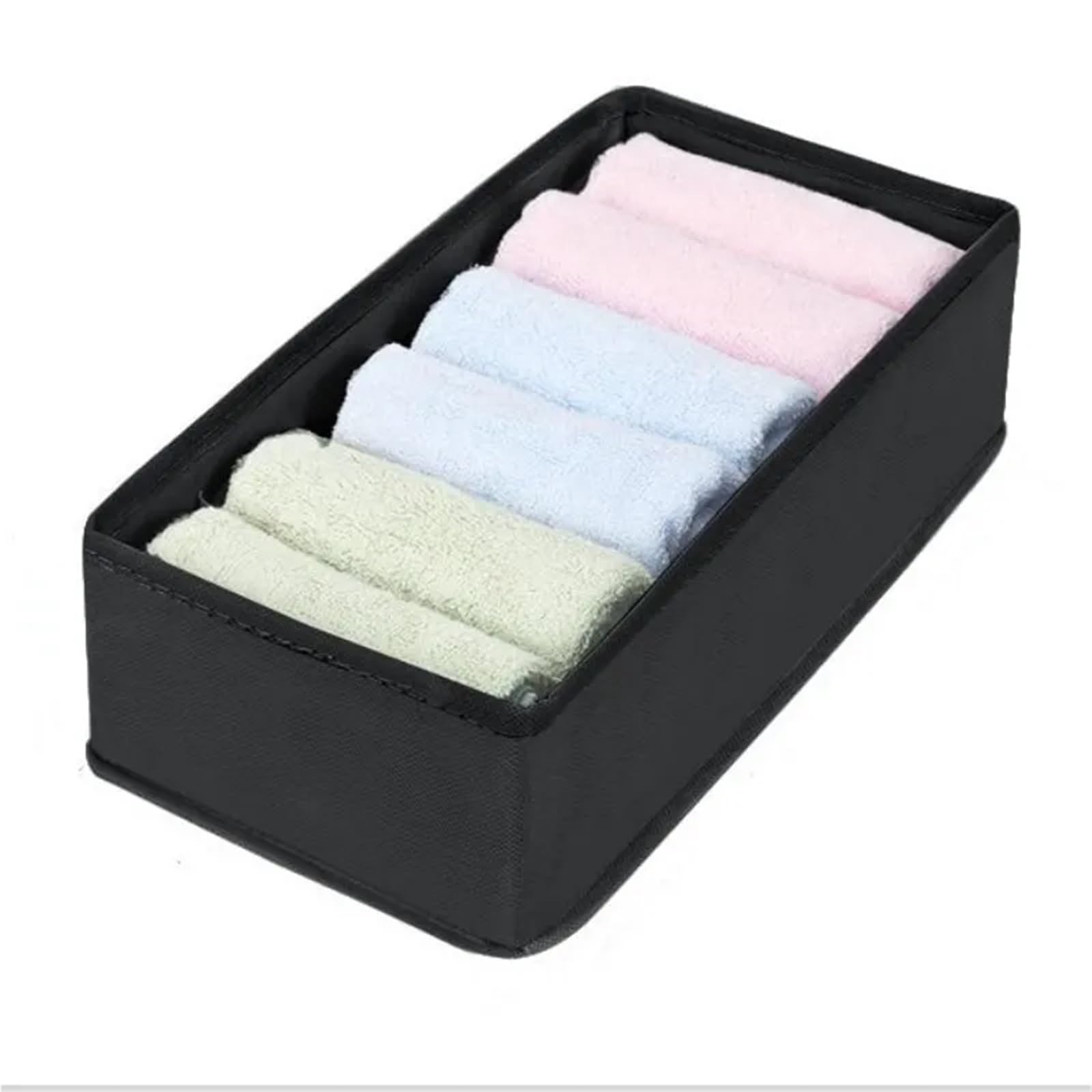 LuoAXINN Underwear Organizer Underwear Bra Socks Storage Box Clothes Organizer Cabinet Drawer(Black 6 grids)