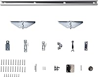 Vista 6 de BARNER HOME Puerta plegable, para abertura de 24"×80", panel plegable de puerta de 3 hojas de vidrio templado esmerilado con kit de herrajes