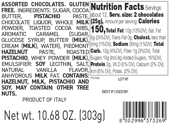 Venchi - Murrine Gift Box with Assorted Pistachio and White Chocolates, 10.69 oz, Gluten-Free, No Artificial Colors or Preservatives, Gift Idea - Image 2