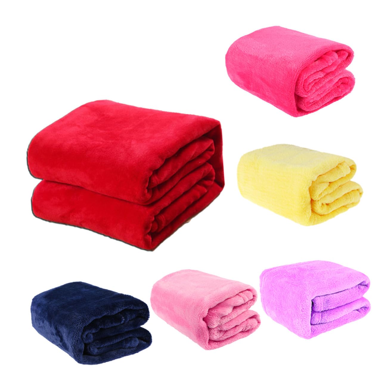 Manta de franela polar para cama suave colcha ligera Toyvian color puro liso