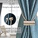 Elctman Magnetic Curtain Tiebacks Clips - Window Curtain Holdbacks for Home Office Decorative Rope Tie Backs, Curtain Tiebacks for Drapes, No Tools Required - 1 Pair-1Golden