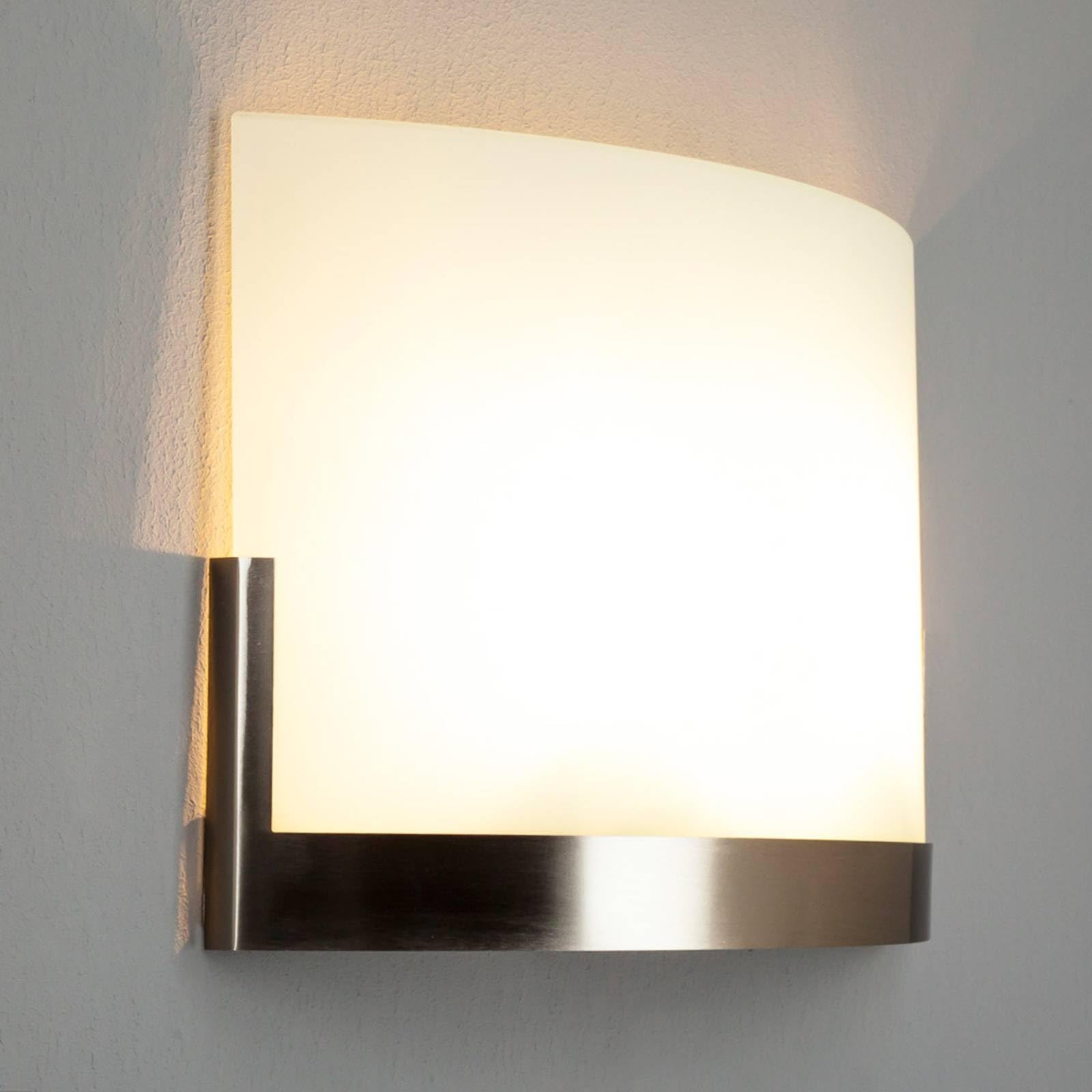 Lindby Glas Wandlampe 35 cm, Wandleuchte innen Innenleuchte Wand Metall 2x E27 max. 40W ohne Leuchtmittel Wandbeleuchtung Wohnzimmer Esszimmer