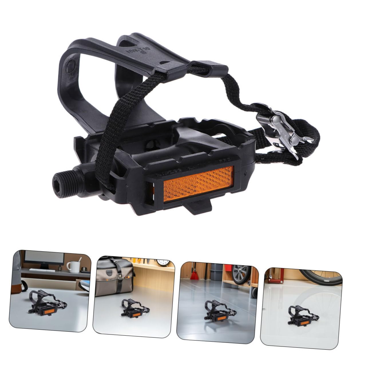 UKCOCO 2 Pares Correas Elásticas para de Bicicleta Ajustables Antideslizantes de Correas de Nylon Resistentes para Bicicleta Fija Carretera con Ajuste Rápido y Soporte Cómodo